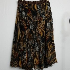 NWT Sandy Starkman Animal Print Maxi Skirt Size 2X